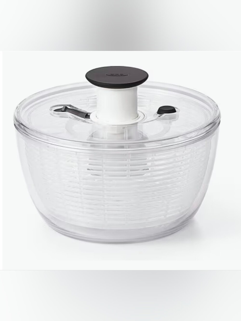 Oxo Clear Salad Spinner with Black/White Top